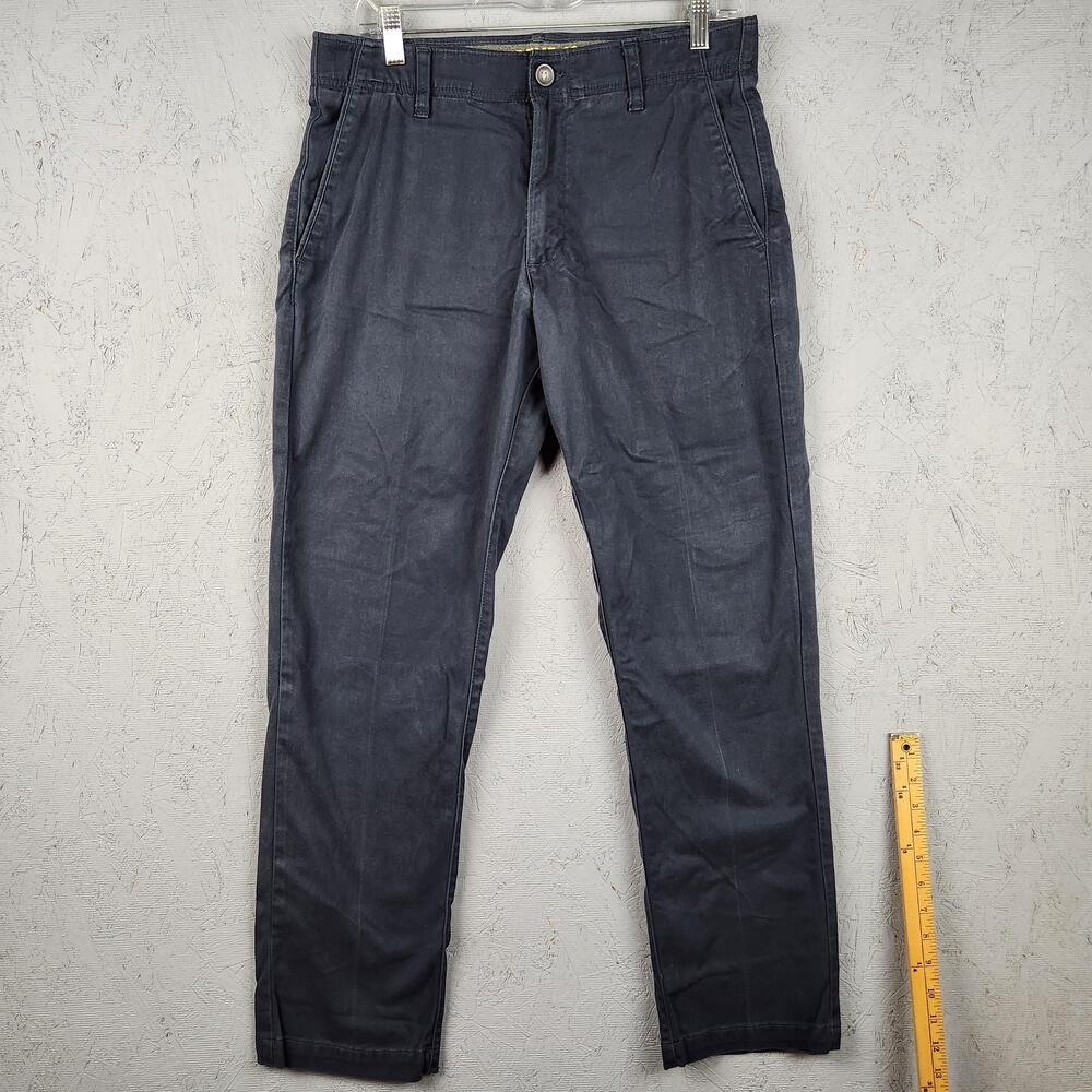 Lee Pants Mens 30x32 Navy Extreme Comfort Relaxed Fit Chino Performance